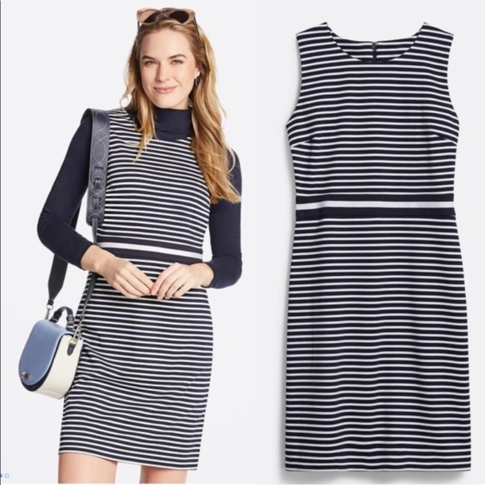 Draper James Striped Pointe Sheath Dress NWT Size Large - Picture 2 of 12